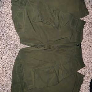 Fashion Nova Khaki Green Utility Shorts